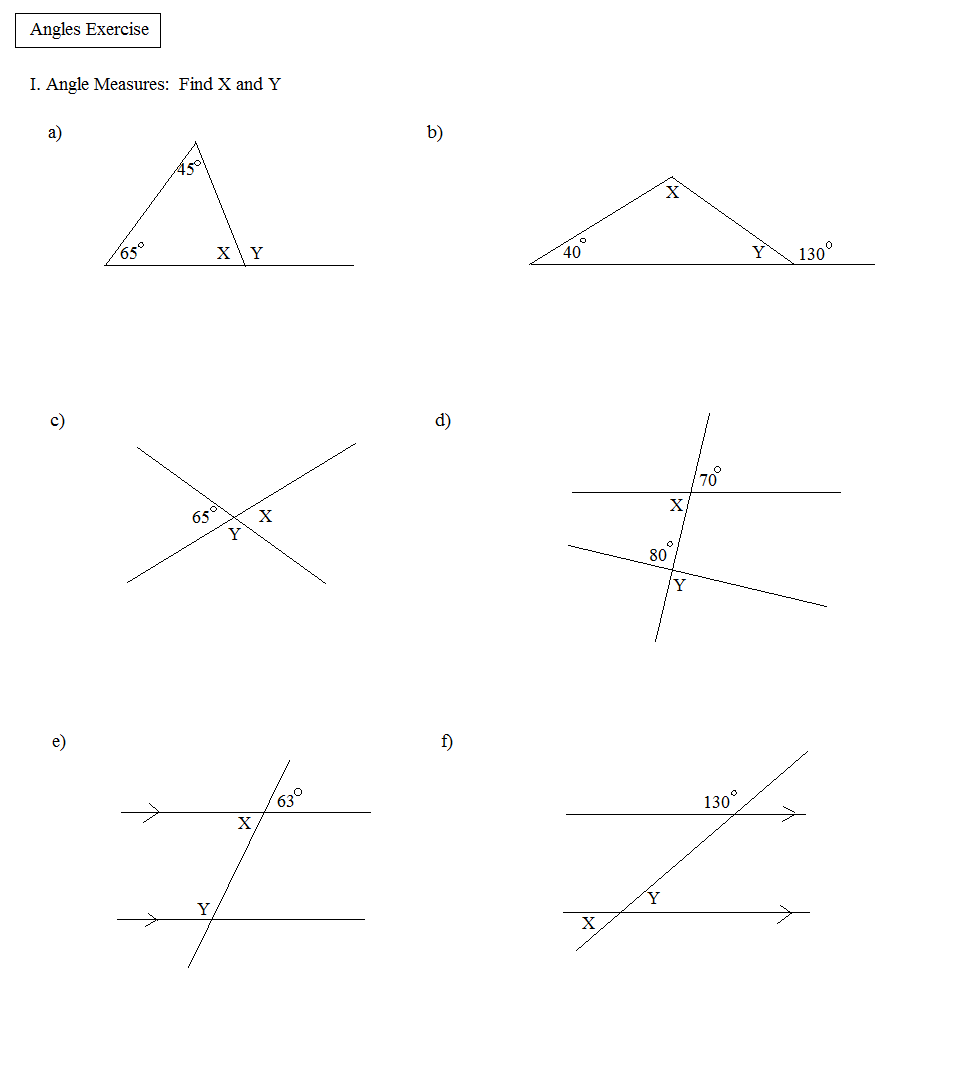 angles and triangles exercise