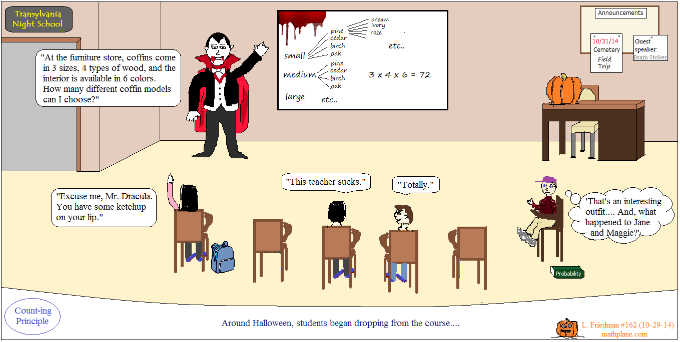 math comic 162 count dracula halloween