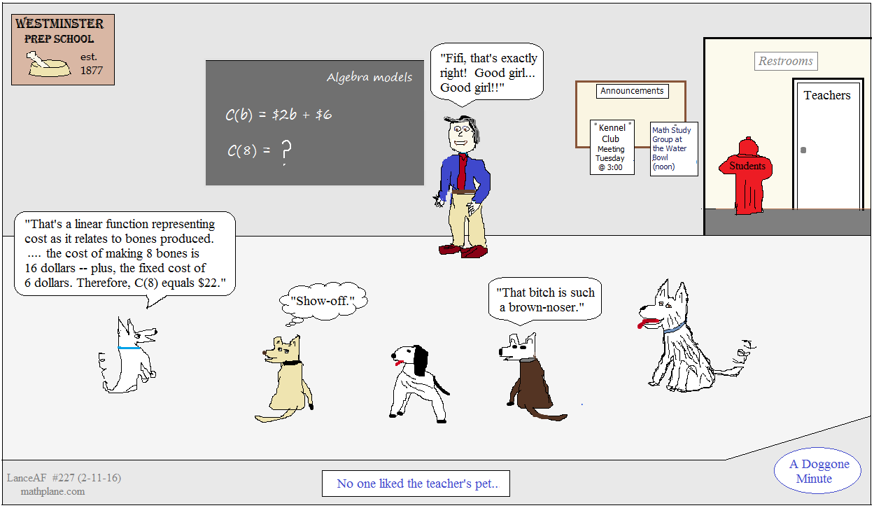 math comic 227 doggone minute teachers pet