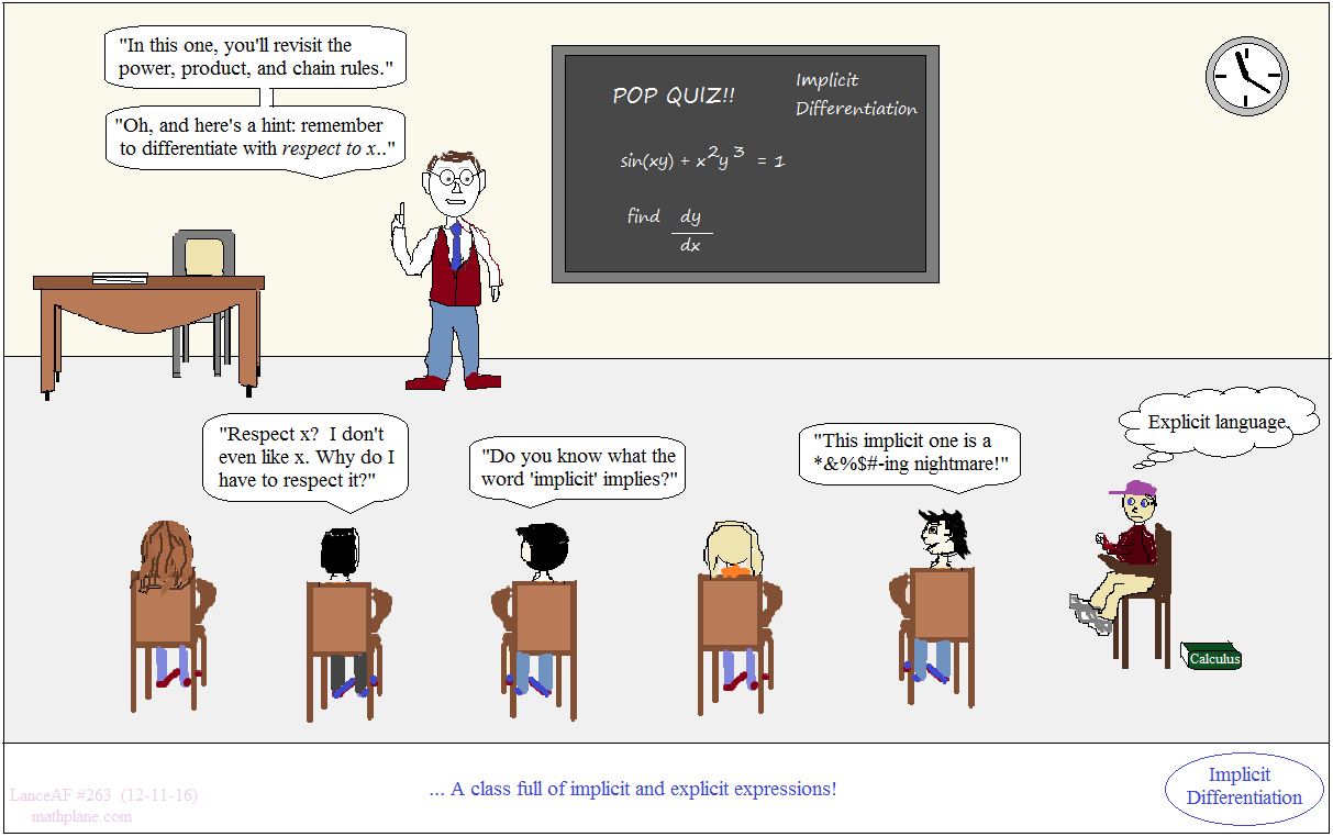 math comic 263 implicit differentiation